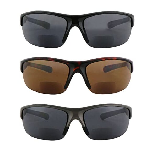 3 Pack Bifocal Sunglasses UV Protection Reading Glasses Outdoor Sports main image 4